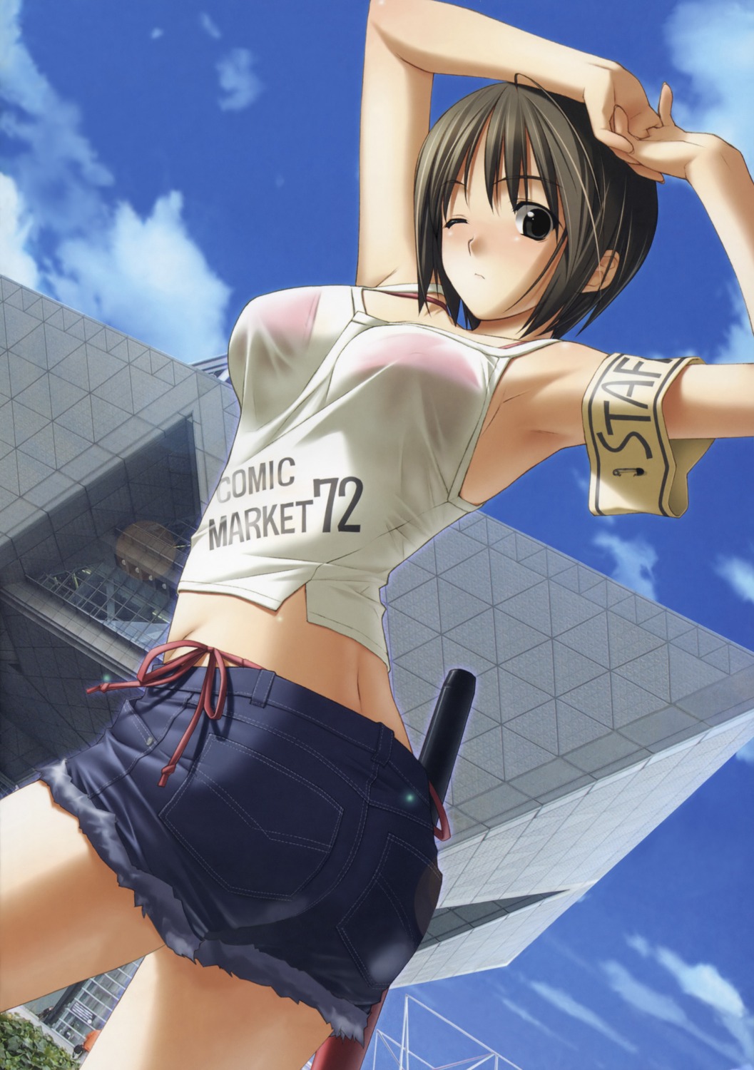 bikini bikini_top bra comiket hashimoto_takashi photoshop see_through swimsuits yorihime_nao yosuga_no_sora