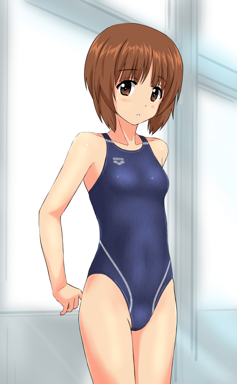 girls_und_panzer nishizumi_miho swimsuits takafumi