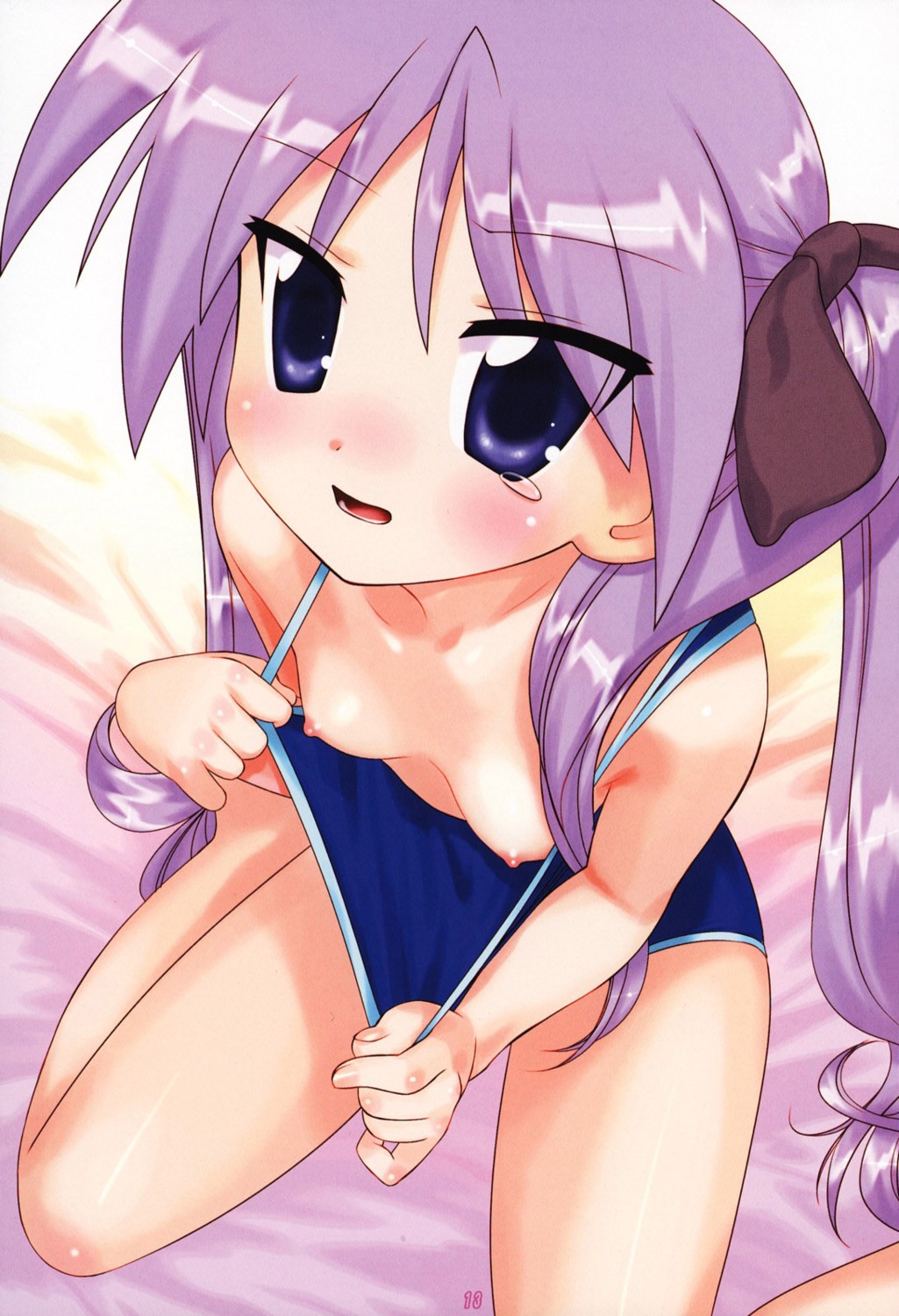 archives breasts hechi hiiragi_kagami loli lucky_star nipples swimsuits