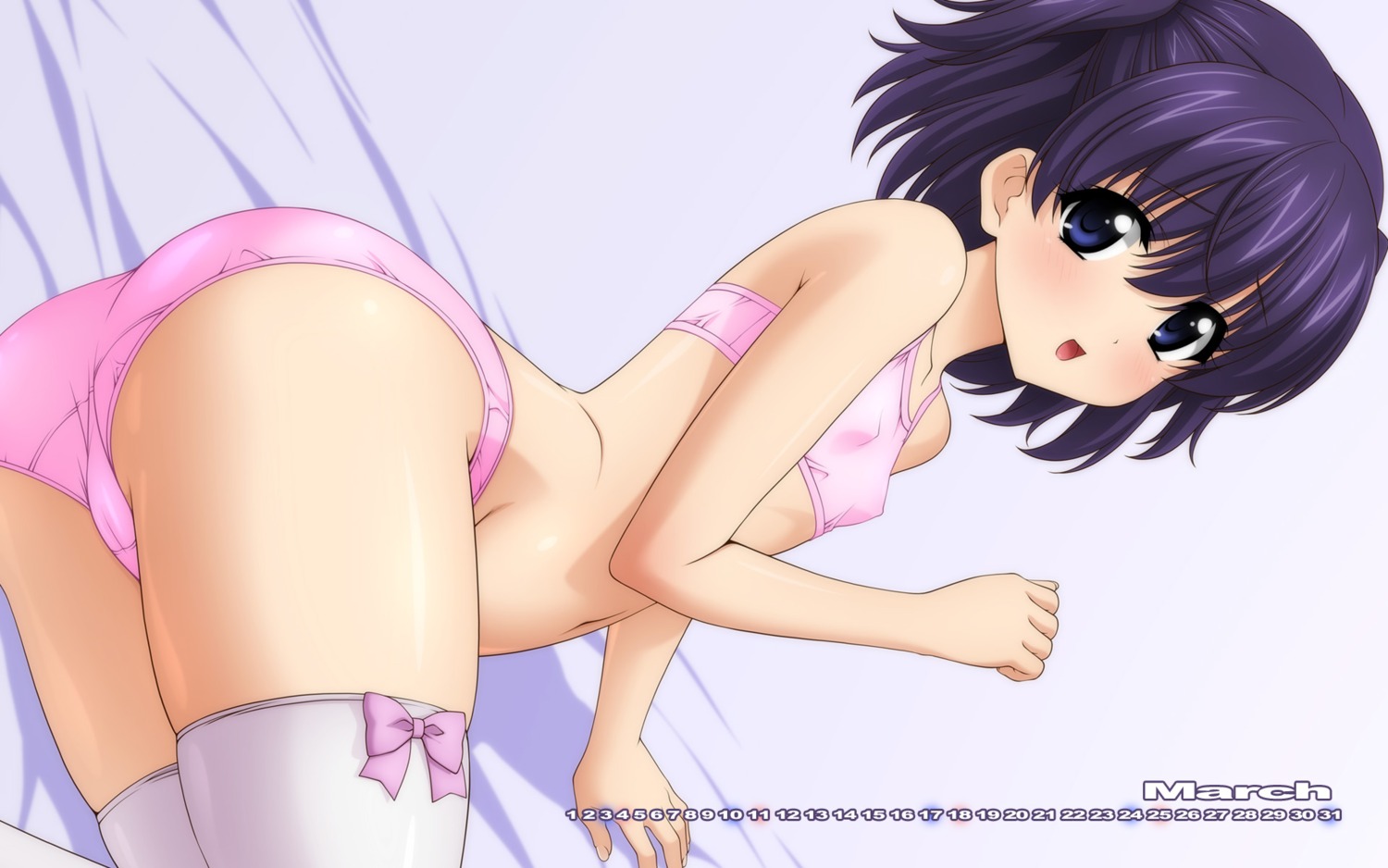 ass bra calendar cameltoe erect_nipples loli pantsu thighhighs wallpaper wave_ride