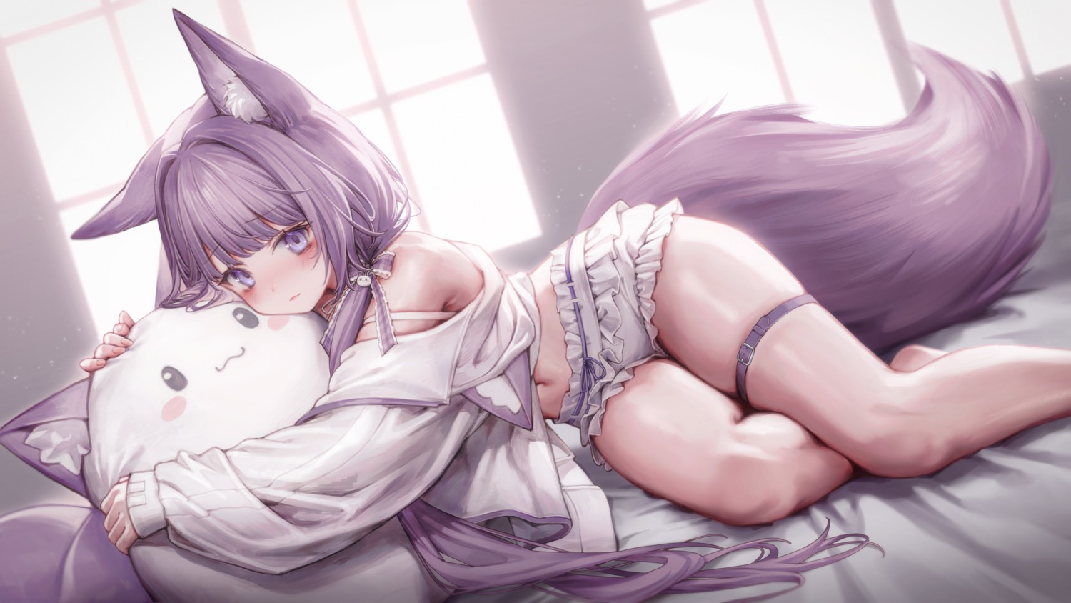 animal_ears garter guild_cq millet_(milletneko) quon_tama tail