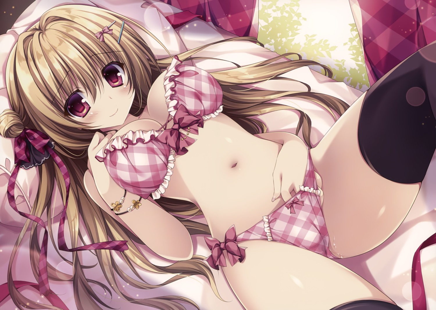 bra cameltoe cleavage masturbation nanaroba_hana pantsu thighhighs