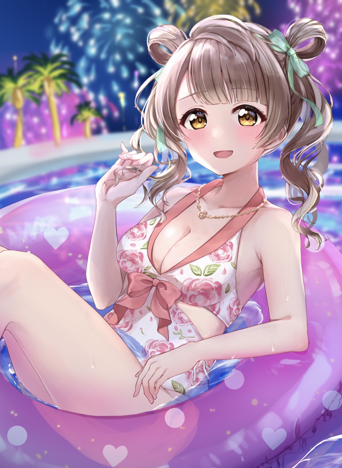 bikini cleavage love_live! minami_kotori swimsuits wet yoshinon_(yoshinon_kotori)