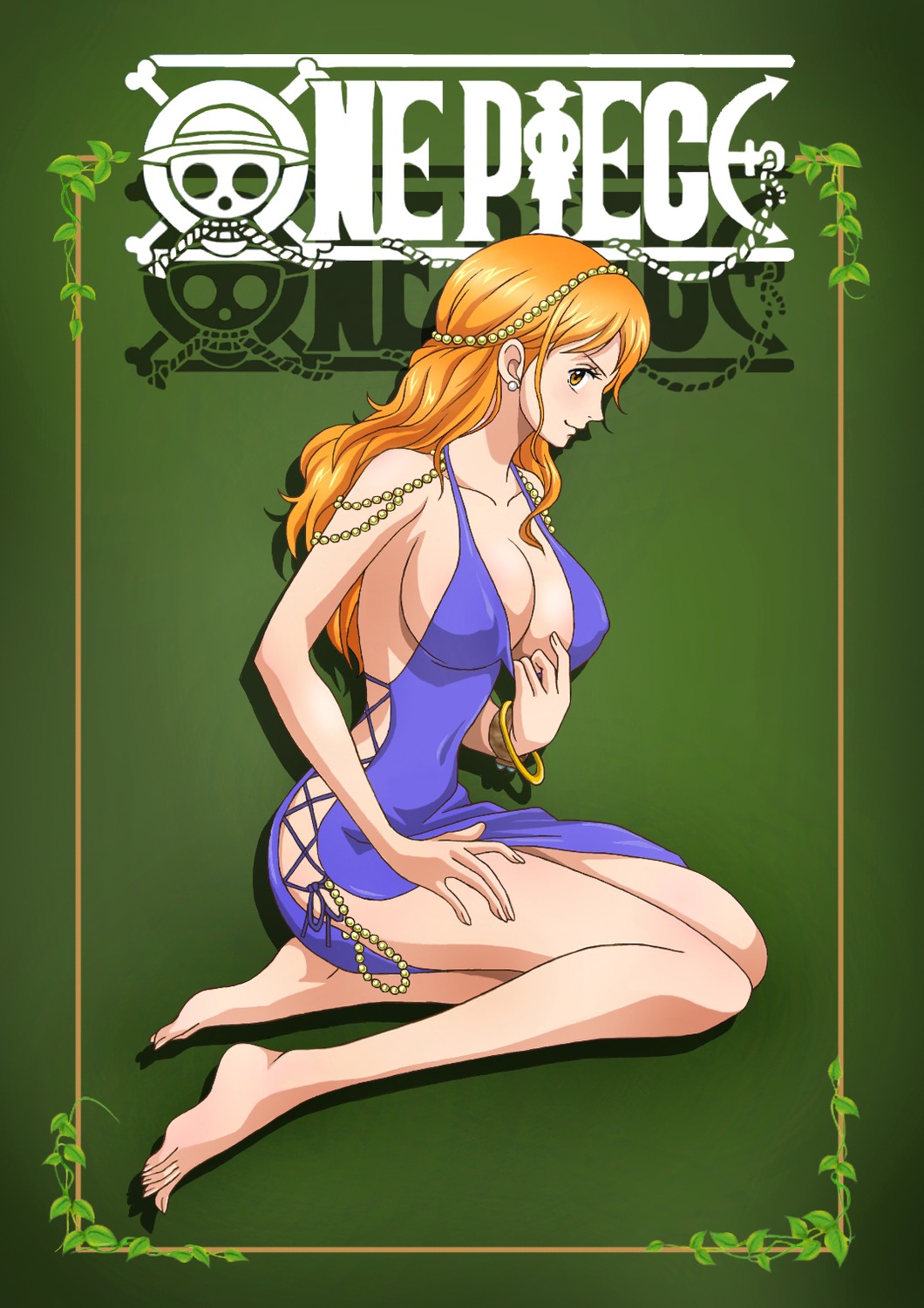 dress erect_nipples nami no_bra one_piece tagme