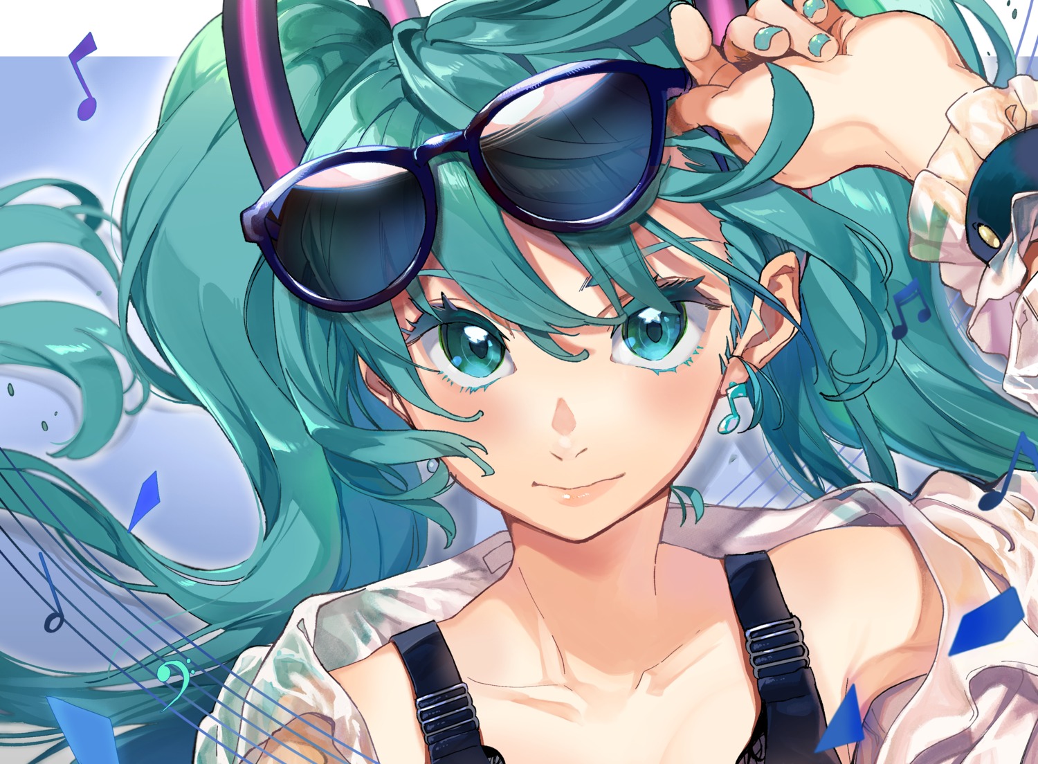 aki_(mare_desiderii) hatsune_miku megane see_through vocaloid