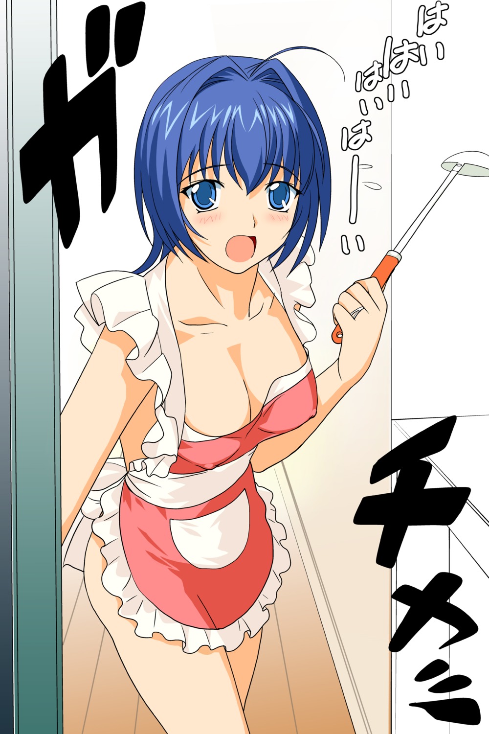 a1 cleavage erect_nipples hayase_mitsuki initial-g kimi_ga_nozomu_eien naked_apron