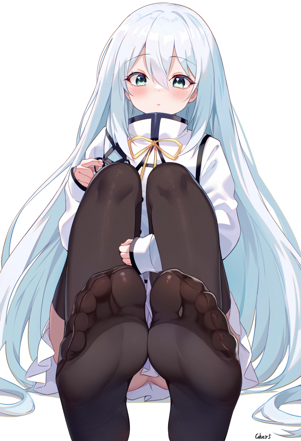 feet gher5555 loli nopan seifuku seirei_tsukai_no_blade_dance skirt_lift terminus_est thighhighs