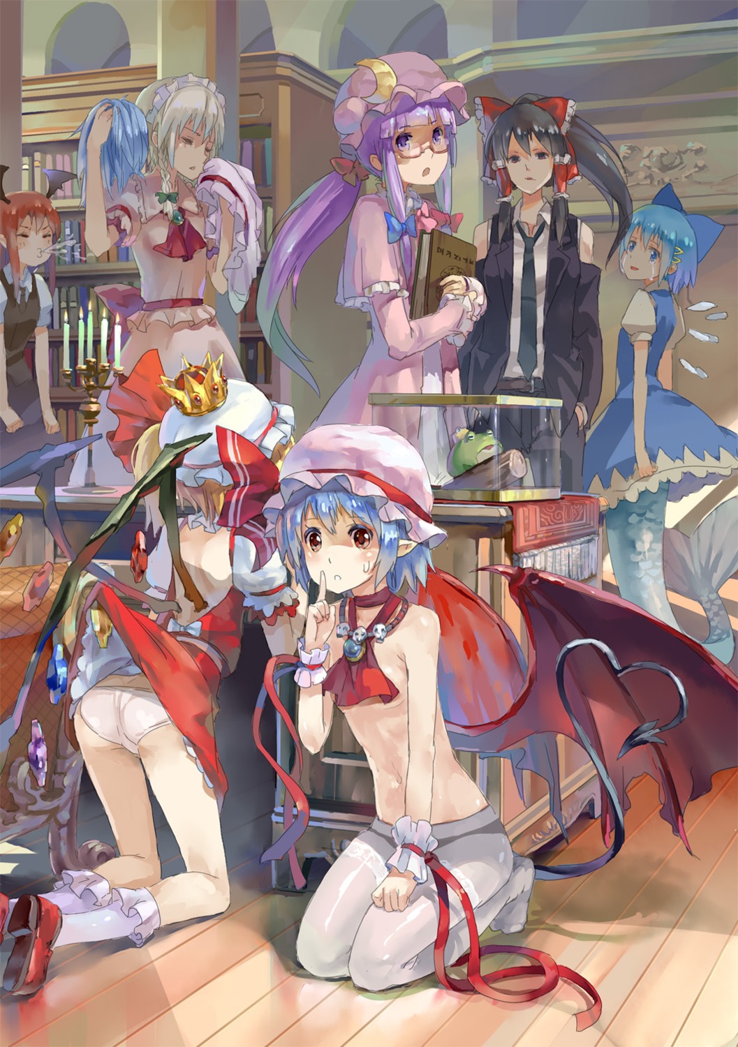 77gl ass cirno cosplay flandre_scarlet hakurei_reimu izayoi_sakuya loli megane mermaid miki_sayaka monster_girl pantsu pantyhose puella_magi_madoka_magica remilia_scarlet skirt_lift tail topless touhou wings