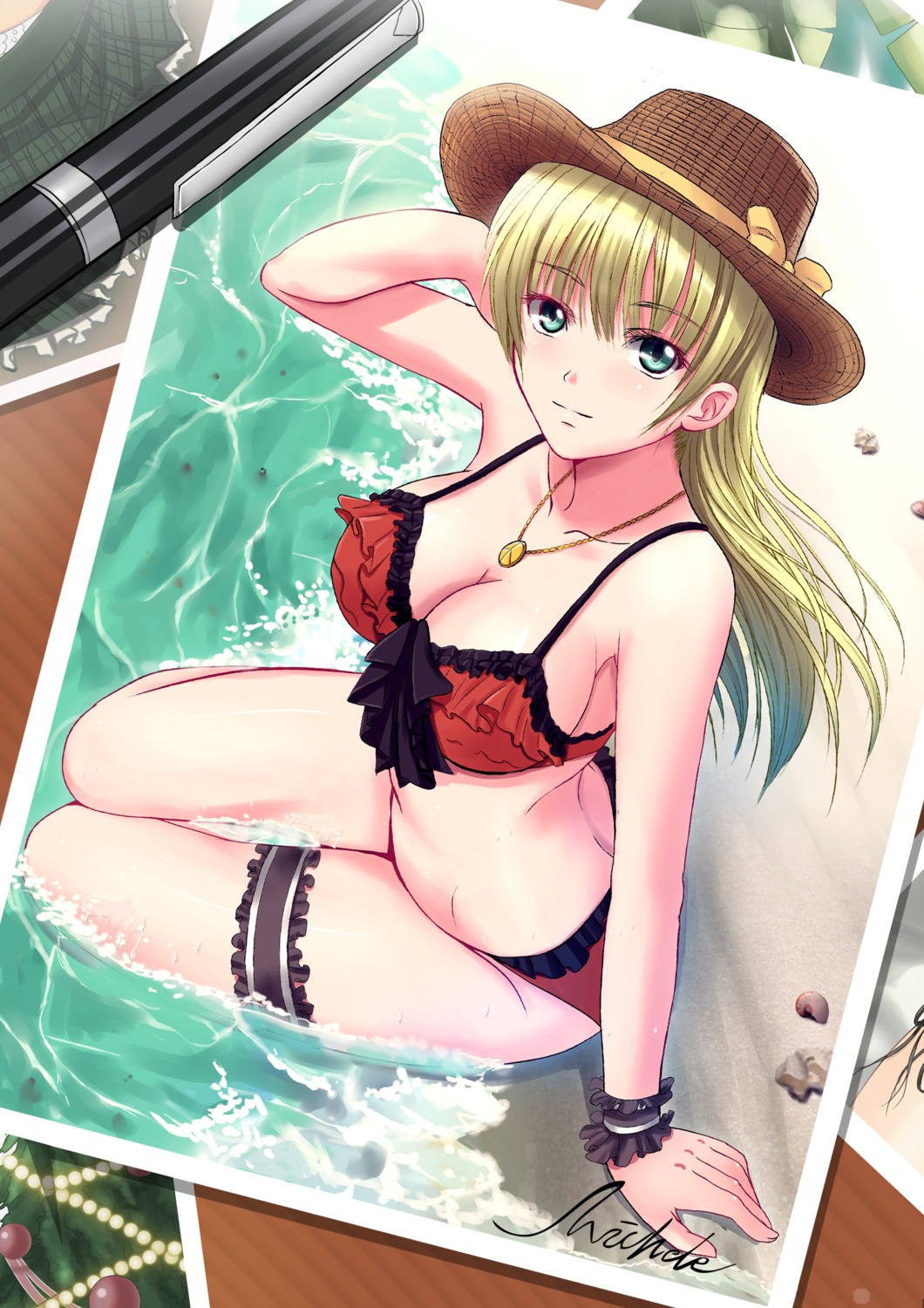 bikini cleavage garter soyokaze swimsuits