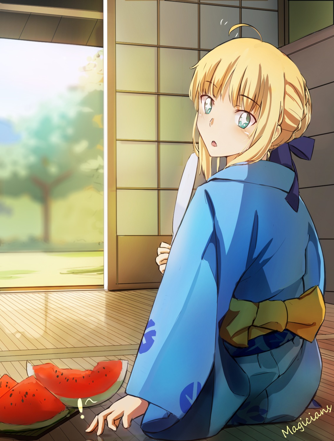 fate/stay_night fate/stay_night_unlimited_blade_works fate/zero magicians saber yukata