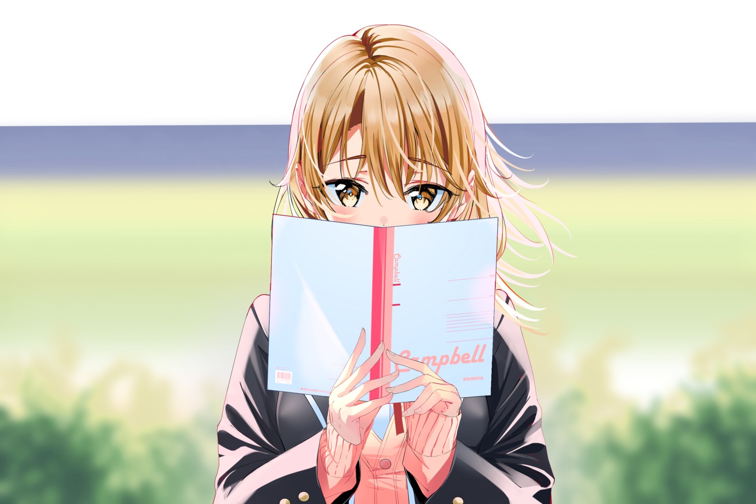 isshiki_iroha nonbire seifuku sweater yahari_ore_no_seishun_lovecome_wa_machigatteiru.