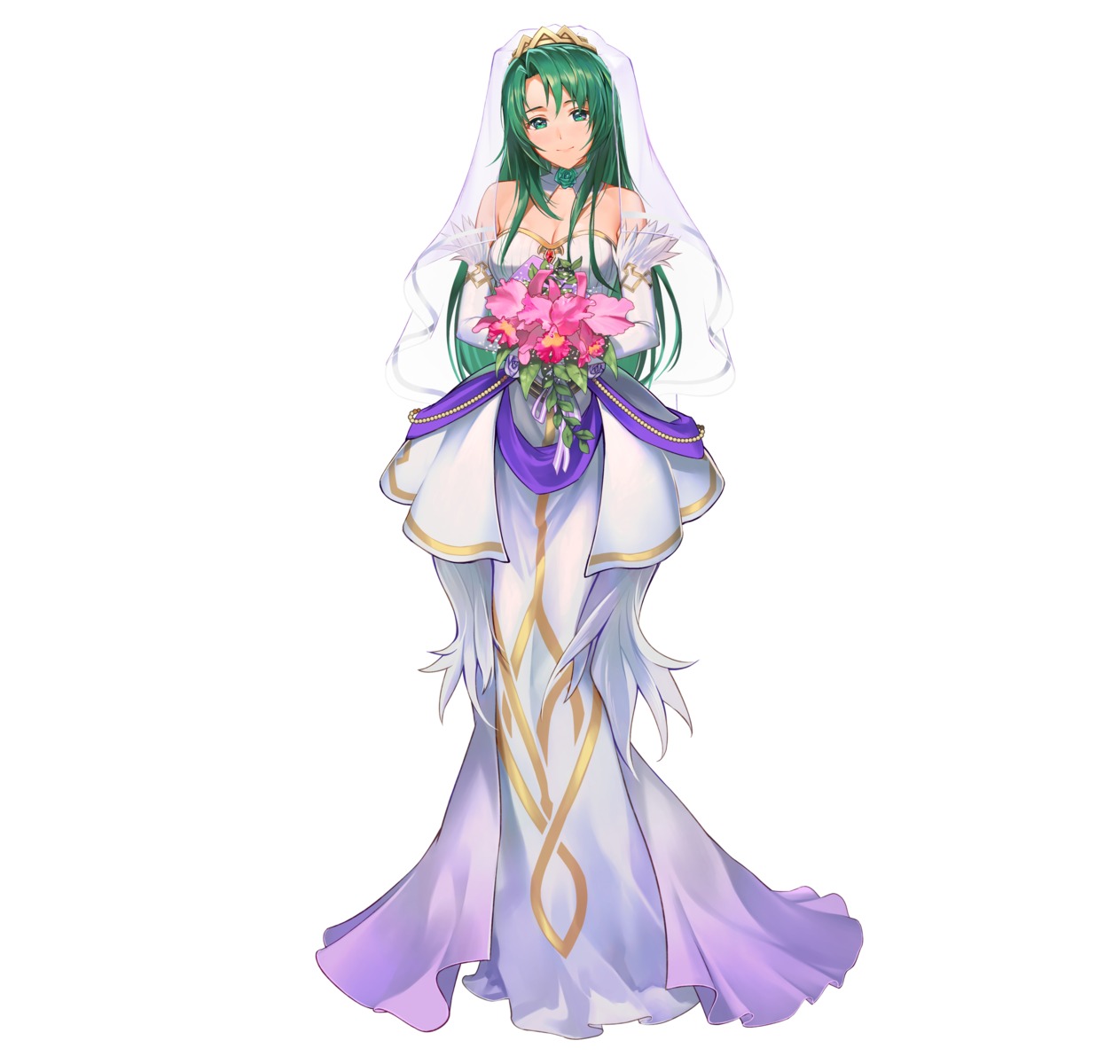 cecilia_(fire_emblem) cleavage dress fire_emblem fire_emblem:_rekka_no_ken kainown nintendo no_bra wedding_dress