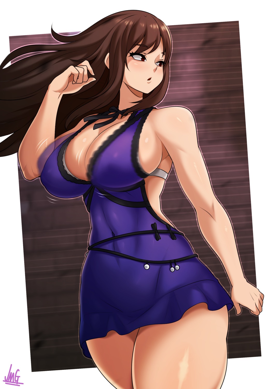 dress erect_nipples final_fantasy final_fantasy_vii jmg no_bra tifa_lockhart