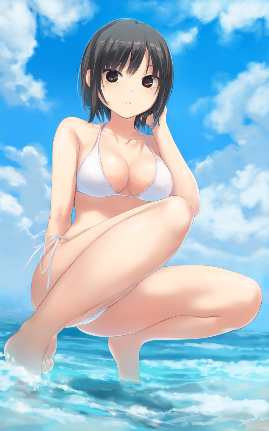 aoyama_sumika bikini coffee-kizoku swimsuits thong wet