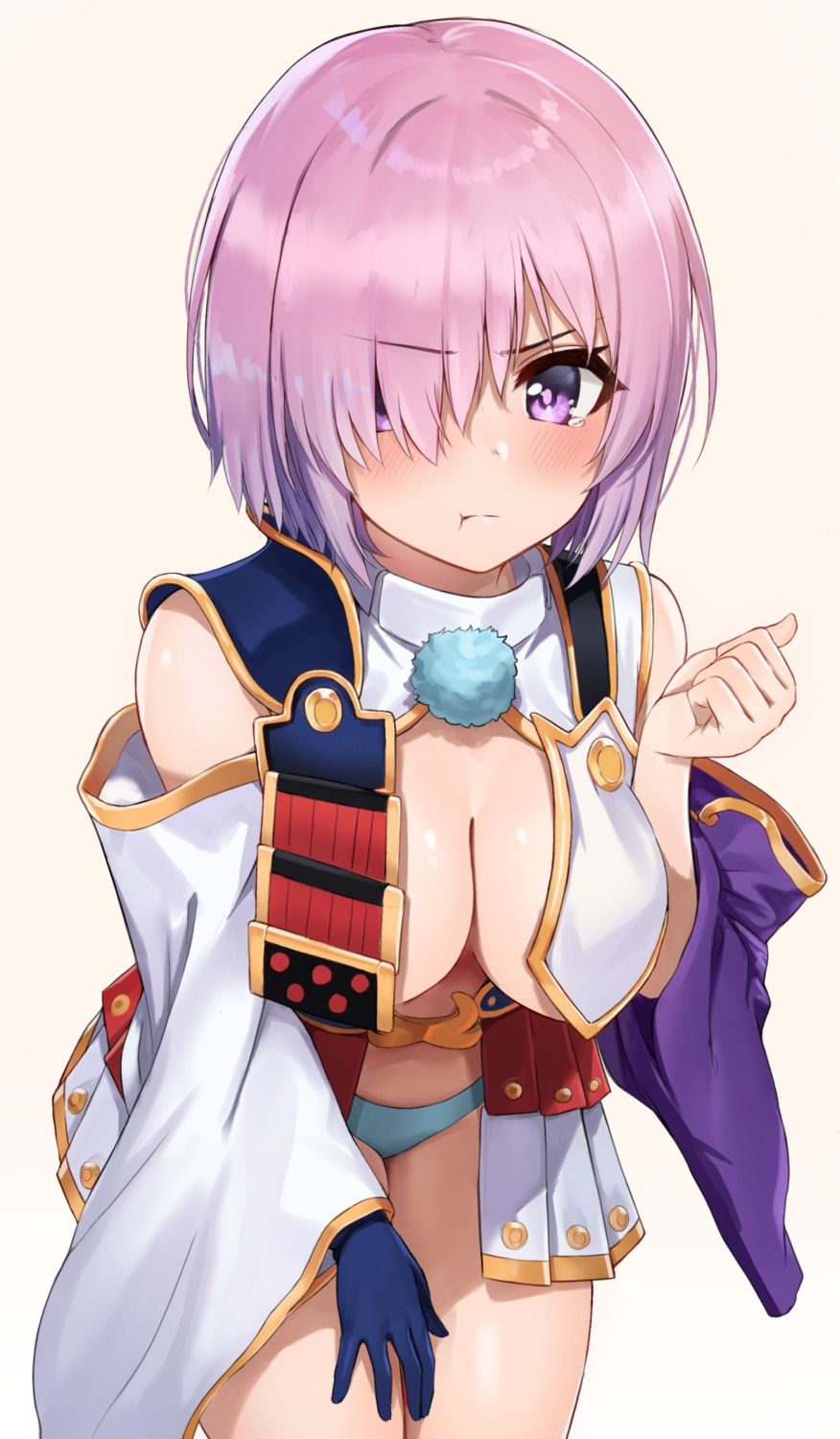 armor ayul_(ayulneri_92) cosplay fate/grand_order mash_kyrielight no_bra pantsu ushiwakamaru_(fate/grand_order)