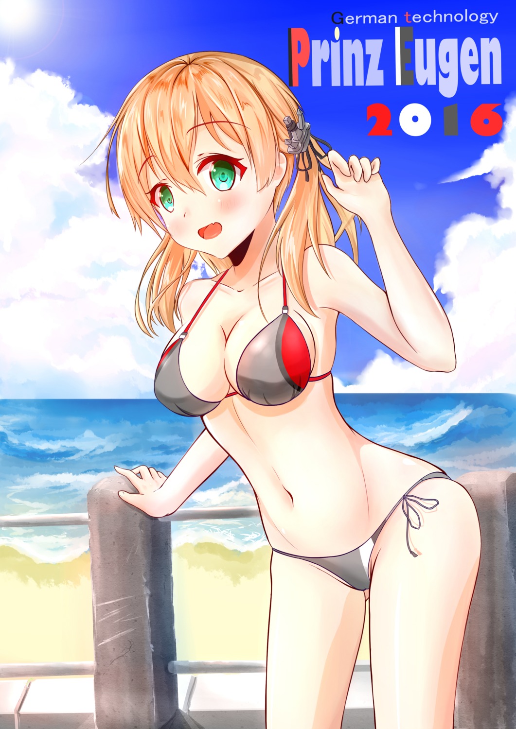 bikini cameltoe cleavage kantai_collection max30788 prinz_eugen_(kancolle) swimsuits