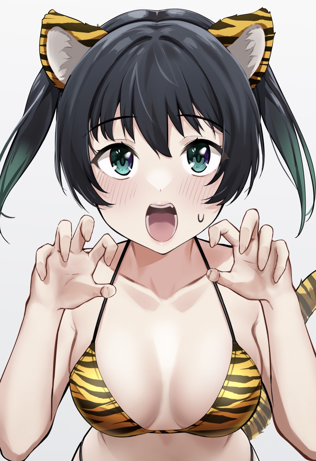 animal_ears bikini kitaku_jikan_(ktk_jkn) love_live!_nijigasaki_high_school_idol_club swimsuits tail takasaki_yuu