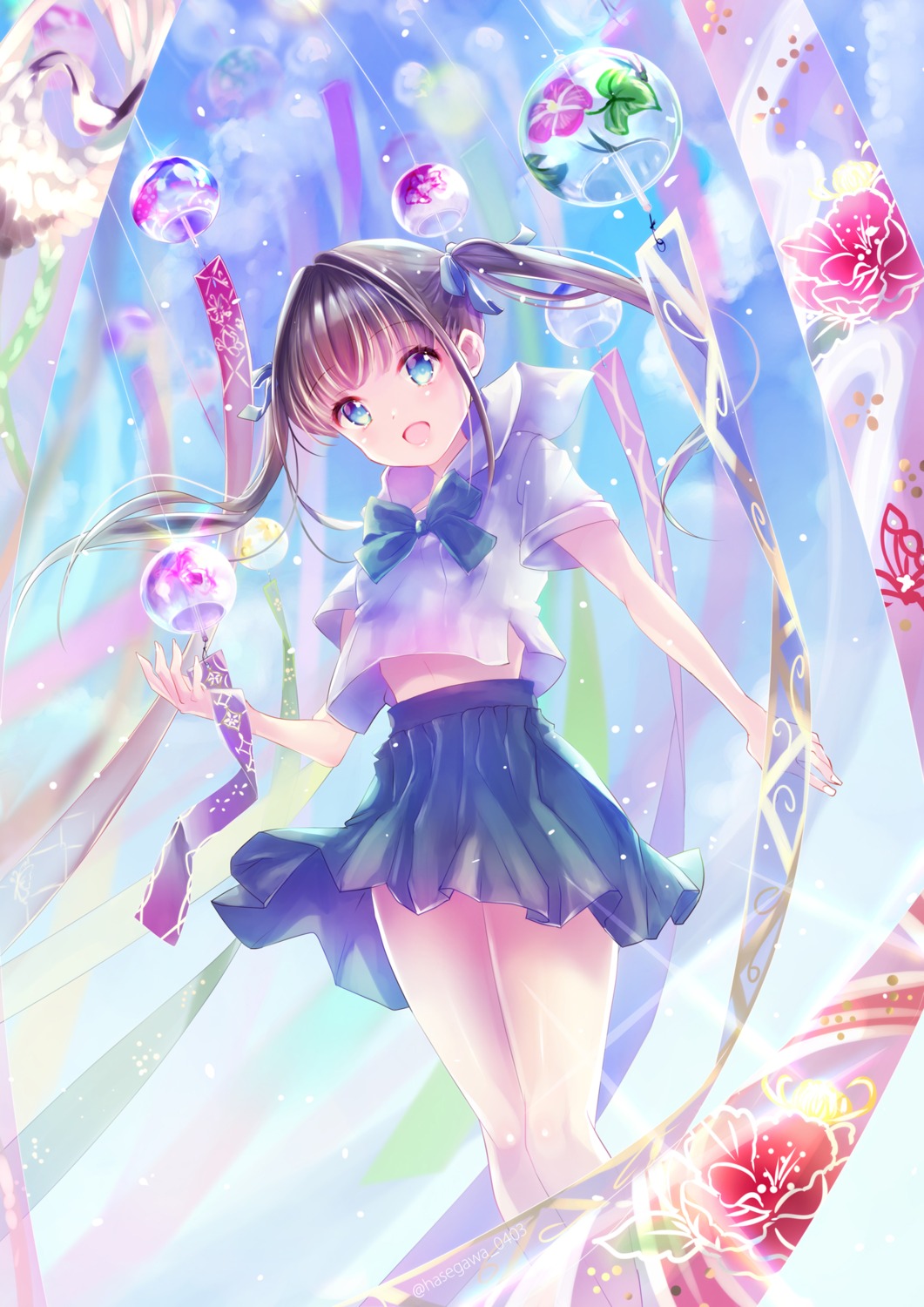 hane_segawa see_through seifuku skirt_lift