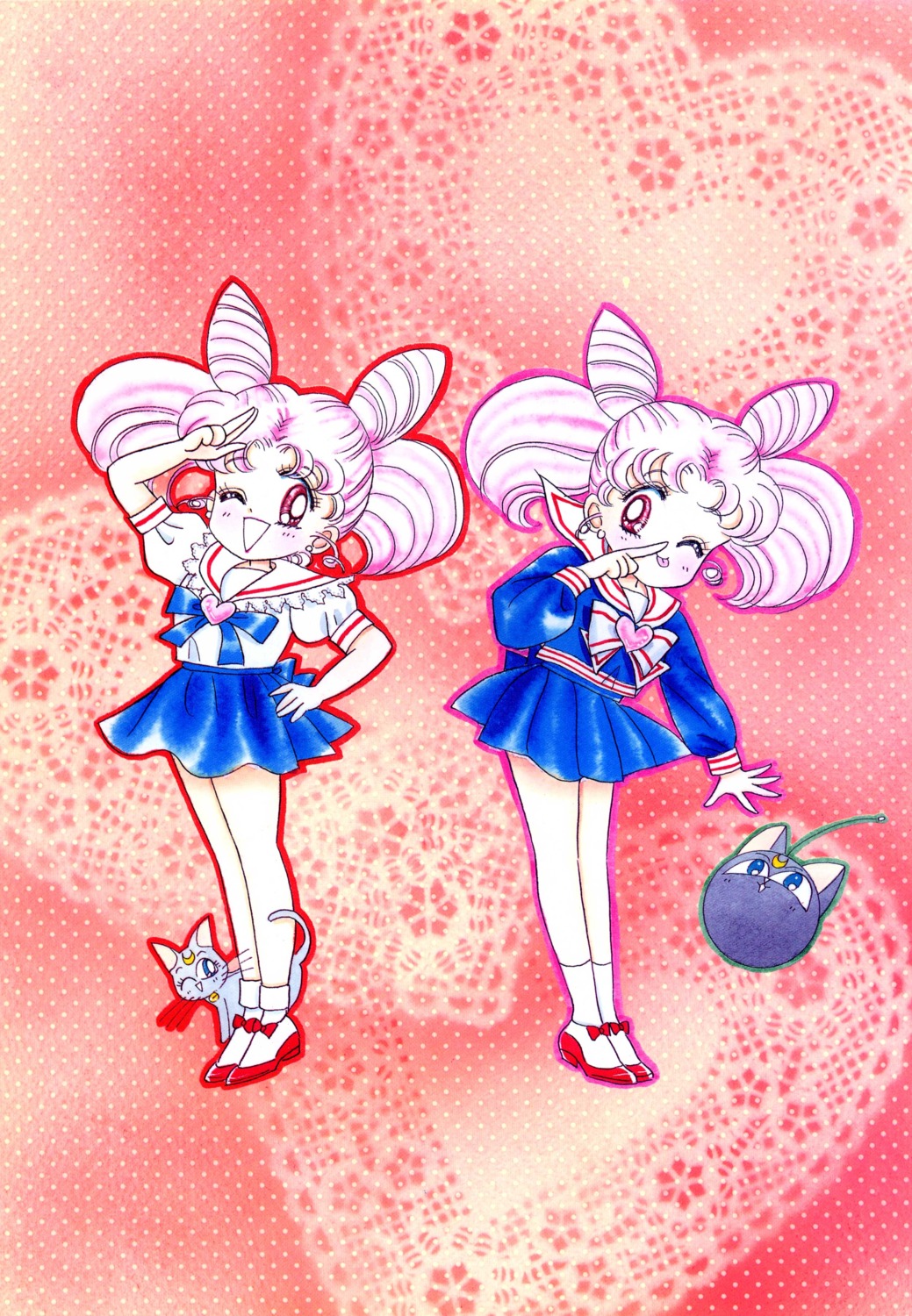 chibiusa diana_(sailor_moon) luna-p sailor_moon seifuku takeuchi_naoko