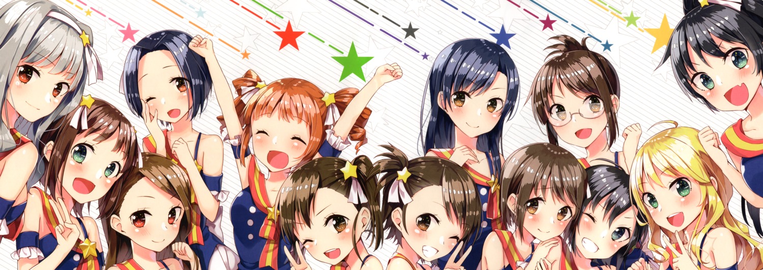 akizuki_ritsuko amami_haruka futami_ami futami_mami ganaha_hibiki hagiwara_yukiho hoshii_miki kikuchi_makoto kisaragi_chihaya megane minase_iori miura_azusa sakuragi_ren sakuranoiro shijou_takane takatsuki_yayoi the_idolm@ster