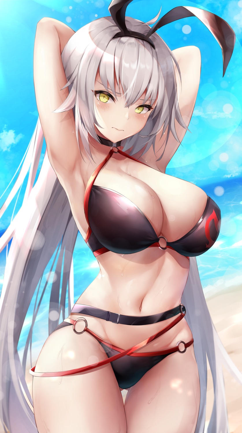 animal_ears bikini bunny_ears fate/grand_order jeanne_d'arc jeanne_d'arc_(alter)_(fate) kisaki_oni swimsuits