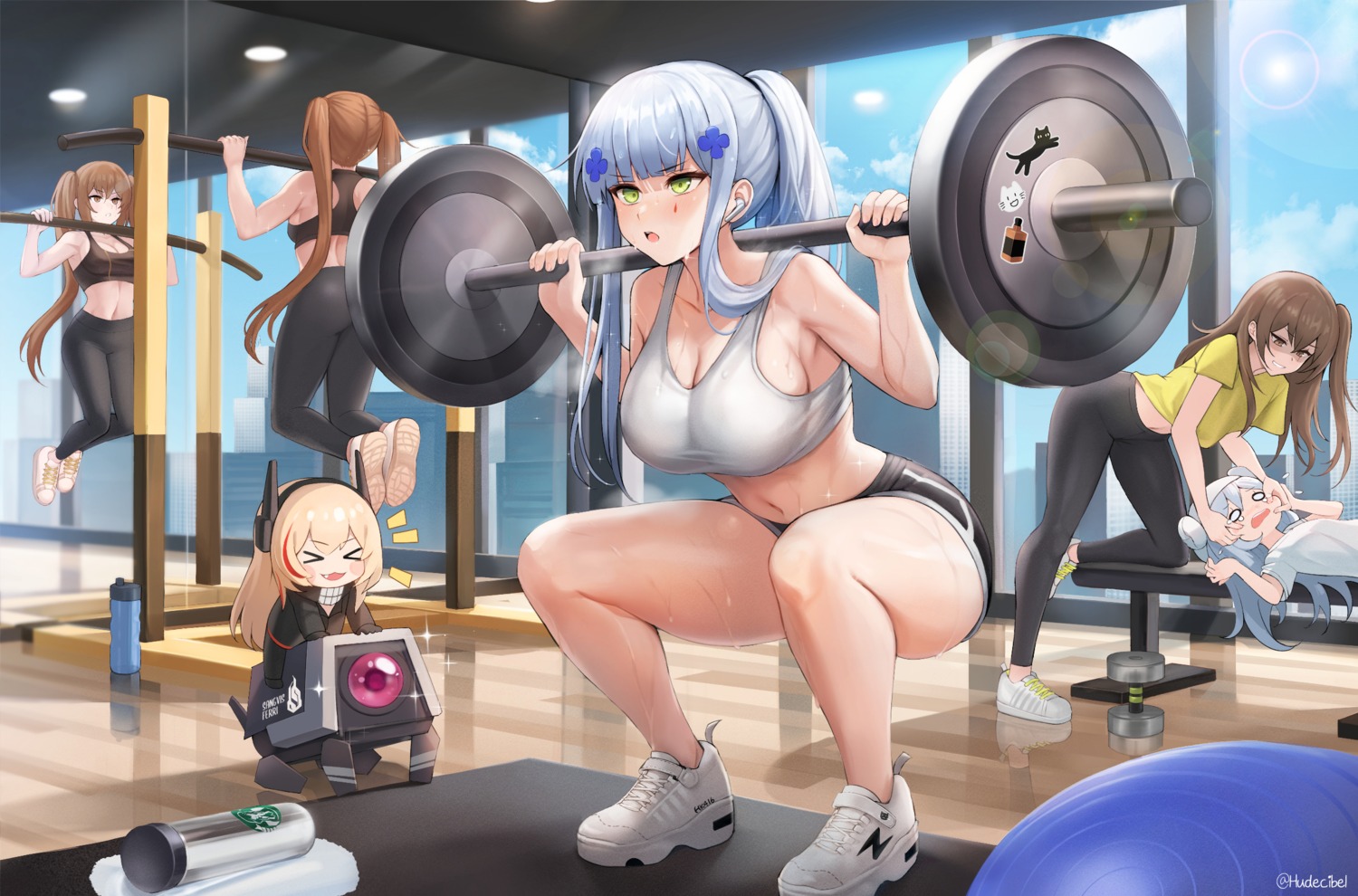 ass beruko14 cleavage g11_(girls_frontline) girls_frontline gym_uniform hk416_(girls_frontline) m4_sopmod_ii_(girls_frontline) ump45_(girls_frontline) ump9_(girls_frontline)