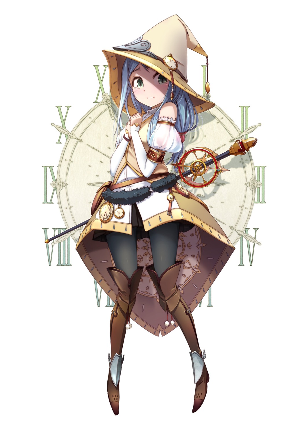 armor heels pantyhose pomon_illust weapon witch