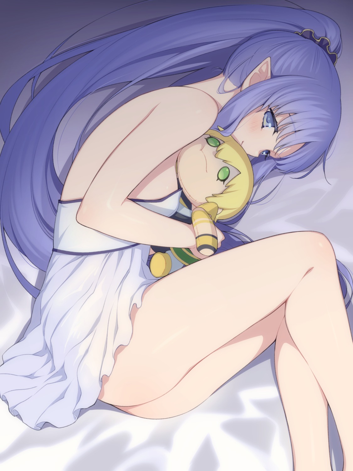 7dango7 ass dress fate/grand_order jason_(fate/grand_order) medea_lily no_bra nopan pointy_ears