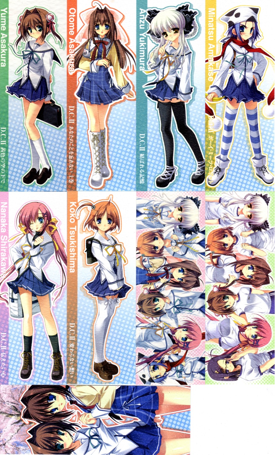 amakase_minatsu asakura_otome asakura_yume da_capo da_capo_(series) da_capo_ii kayura_yuka mitsumomo_mamu seifuku shirakawa_nanaka tanihara_natsuki tsukishima_koko yaegashi_nan yukimura_anzu