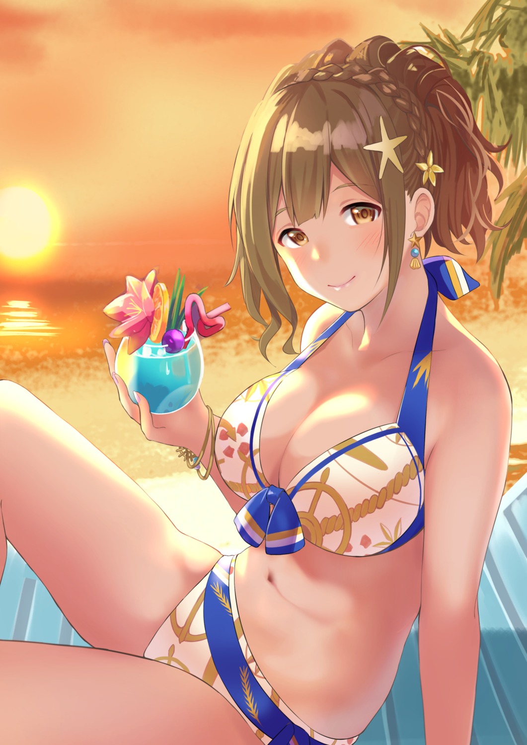 bikini cleavage koukoku kuwayama_chiyuki swimsuits the_idolm@ster the_idolm@ster_shiny_colors