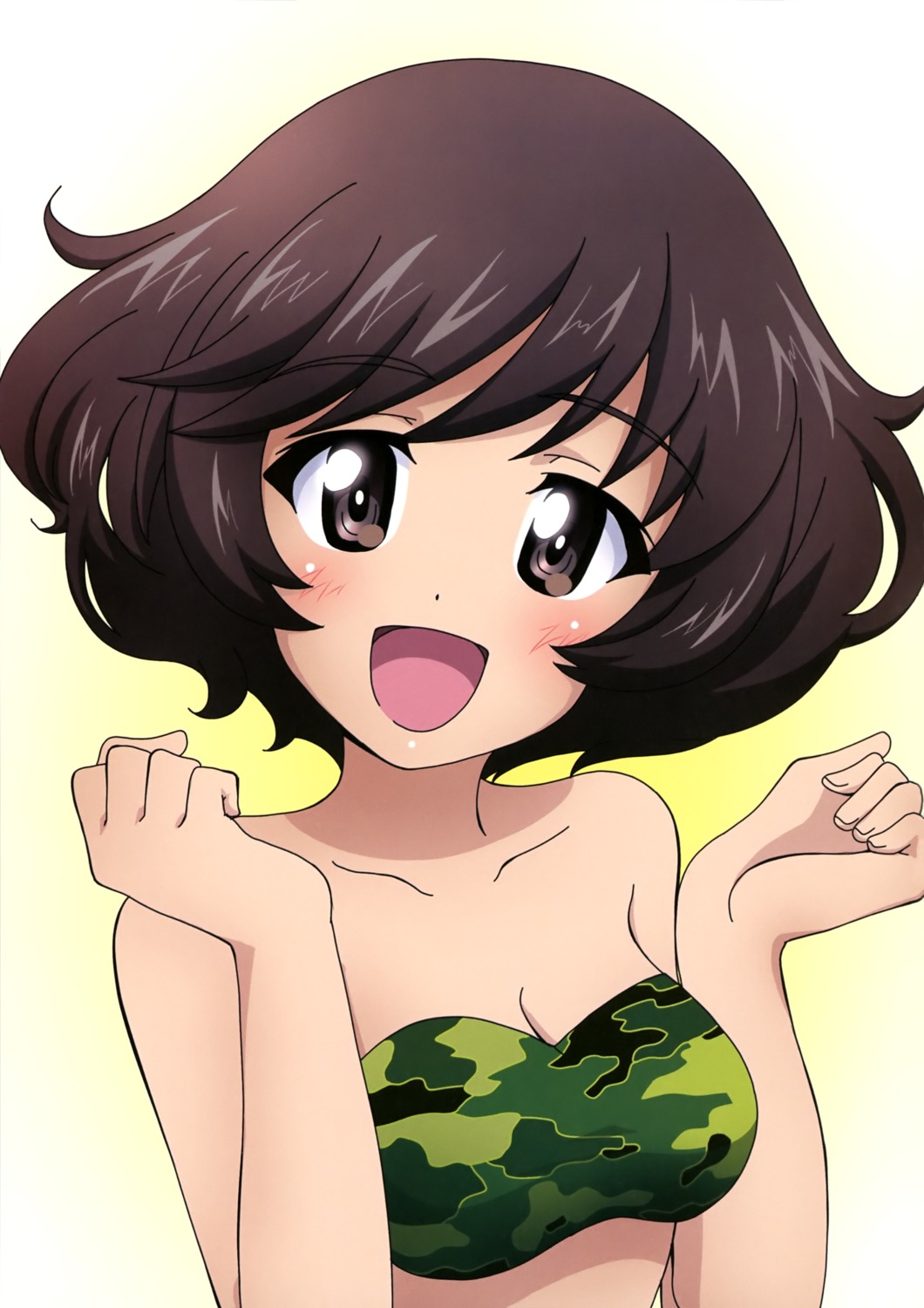 akiyama_yukari bikini_top cleavage girls_und_panzer kanau swimsuits