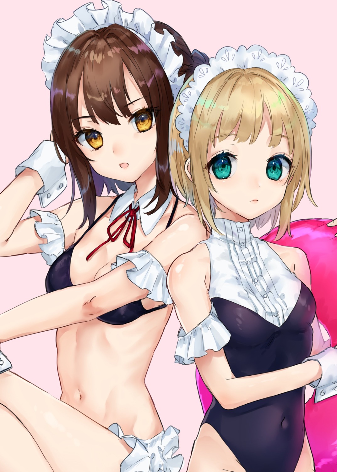 bikini_top czech_republic_(hetalia) furumachi hetalia_axis_powers liechtenstein maid swimsuits