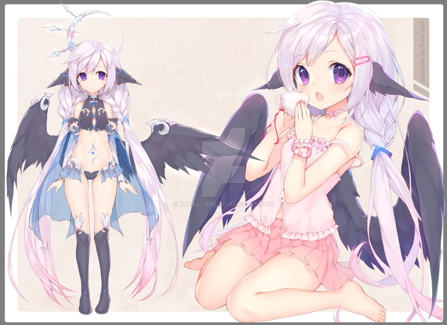 official_watermark pantsu runastark tattoo wings