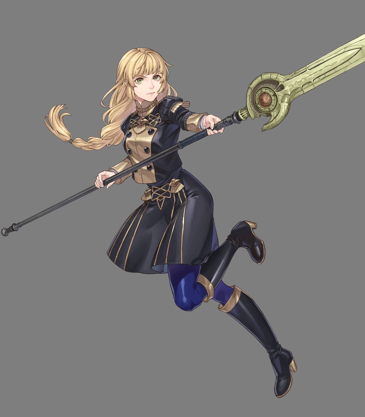 fire_emblem fire_emblem_heroes fire_emblem_three_houses heels ingrid_(fire_emblem) nintendo nishiki_areku uniform weapon