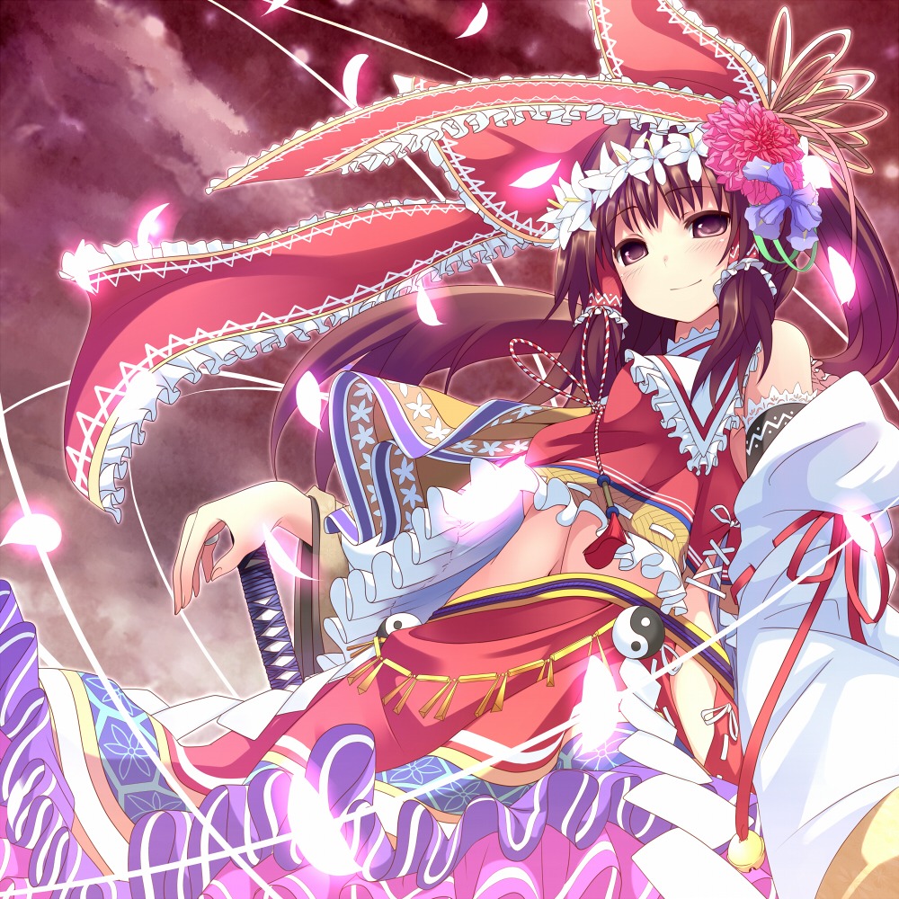 akeboshi_kagayo hakurei_reimu miko touhou