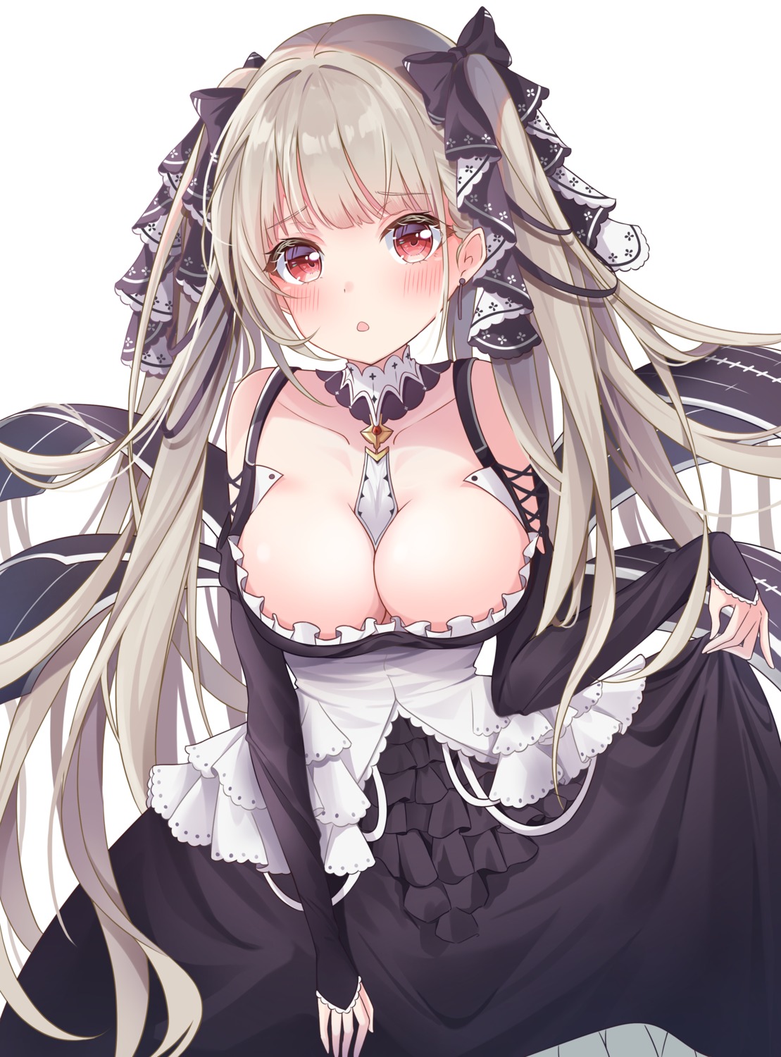 azur_lane formidable_(azur_lane) gothic_lolita lolita_fashion nayuuchan no_bra skirt_lift