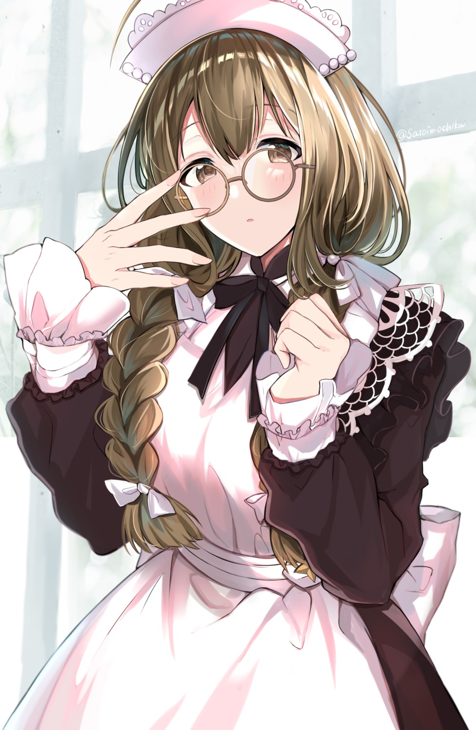 kuwayama_chiyuki maid megane satoimo_chika the_idolm@ster the_idolm@ster_shiny_colors