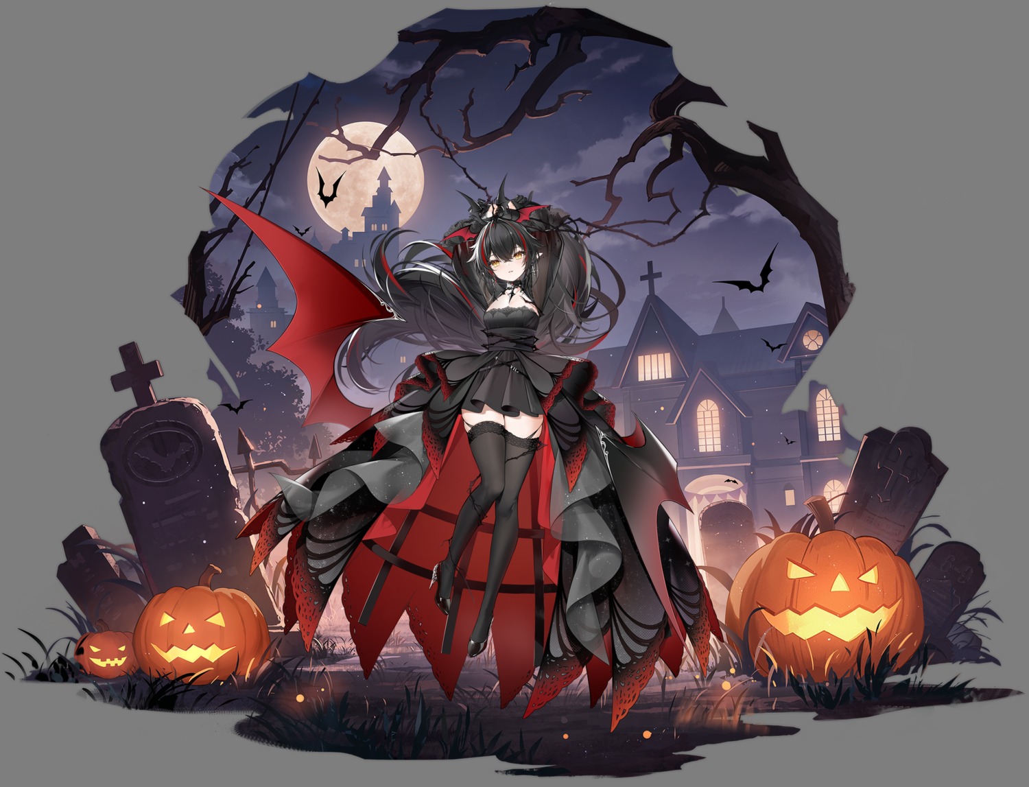 azur lane z24 (azur lane) devil halloween heels pointy ears stockings ...