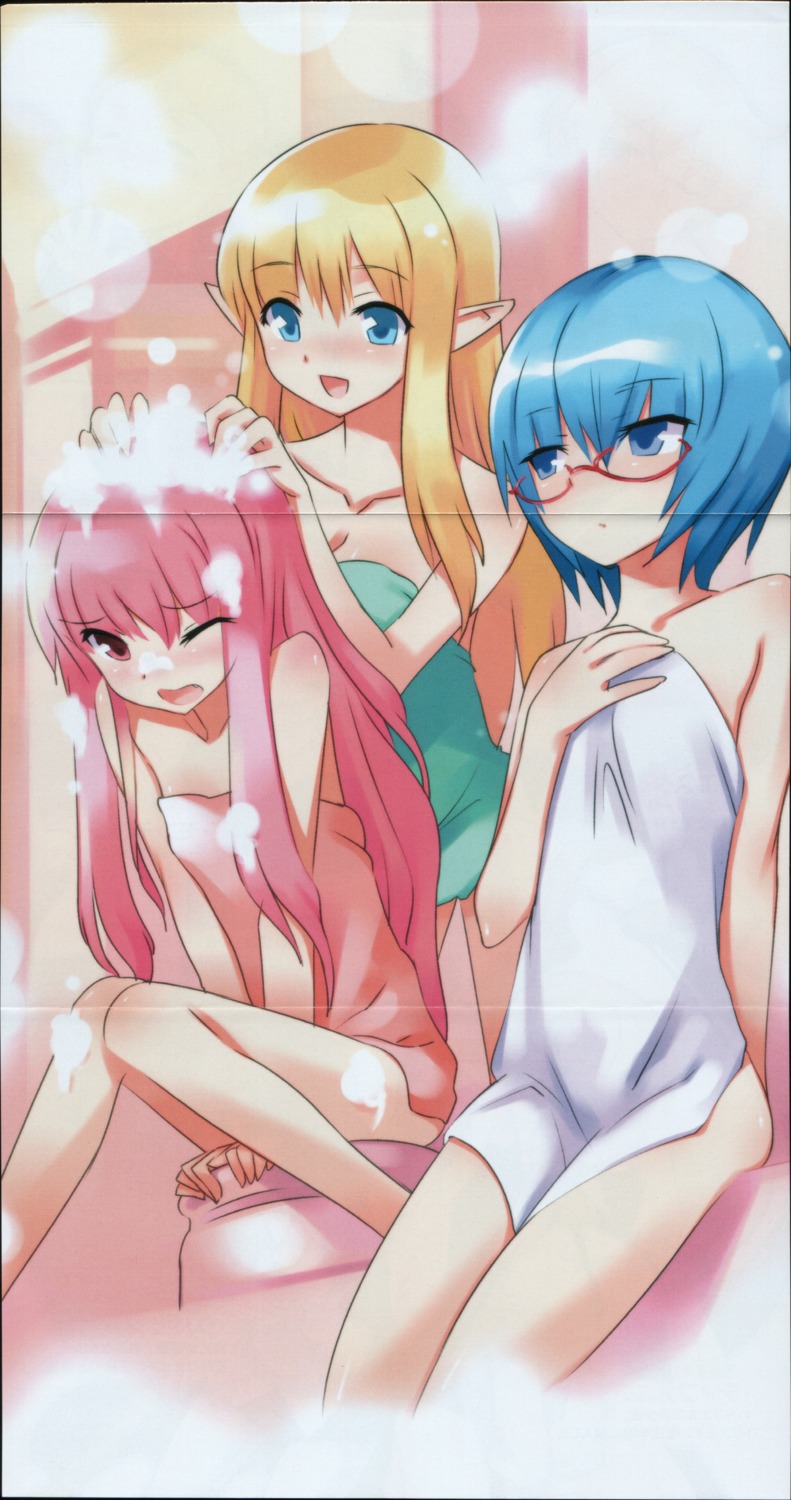 bathing bleed_through crease fixme louise tabitha tiffania towel usatsuka_eiji zero_no_tsukaima