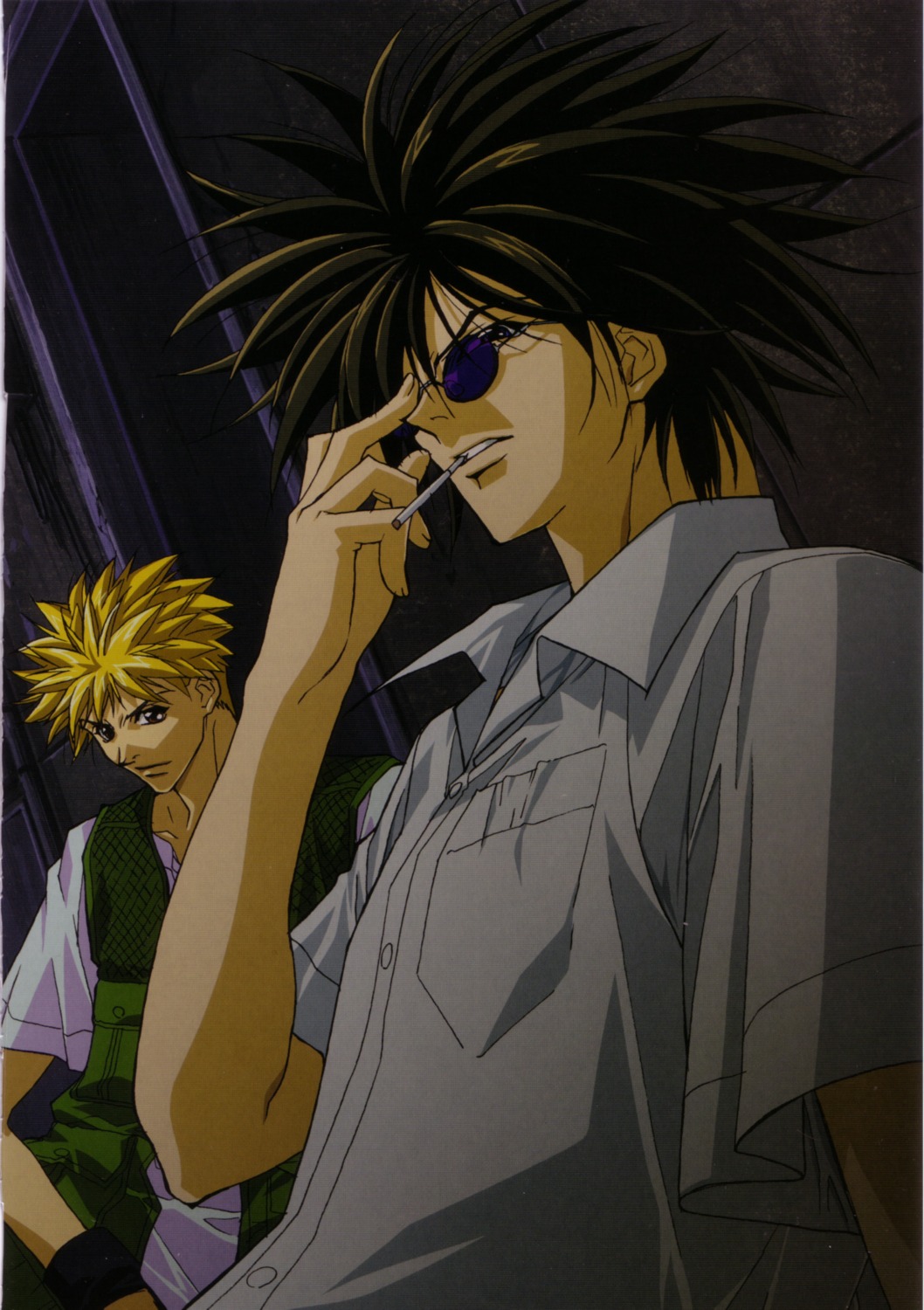 amano_ginji dress_shirt get_backers male megane mido_ban