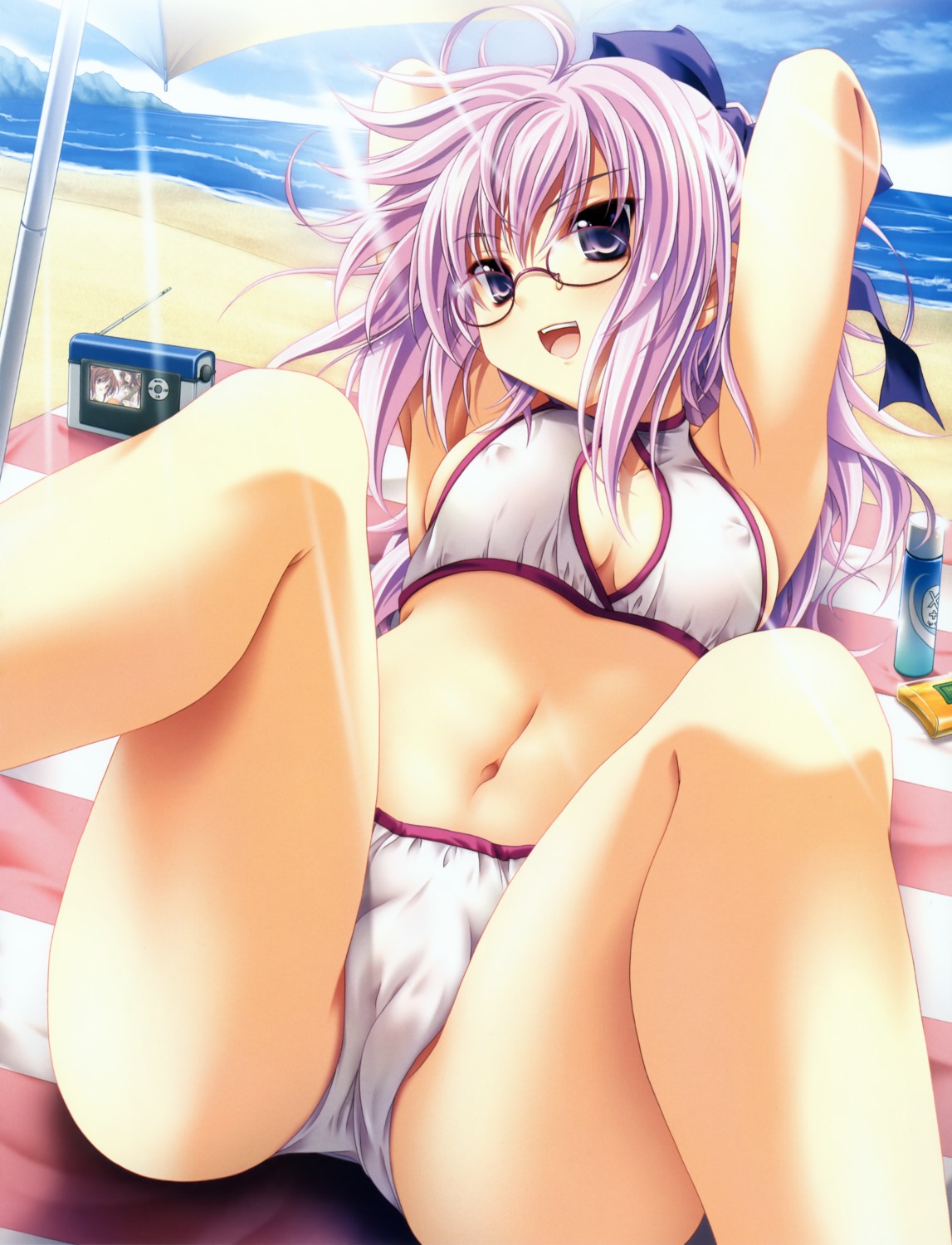 bikini cameltoe erect_nipples megane miyama-zero swimsuits