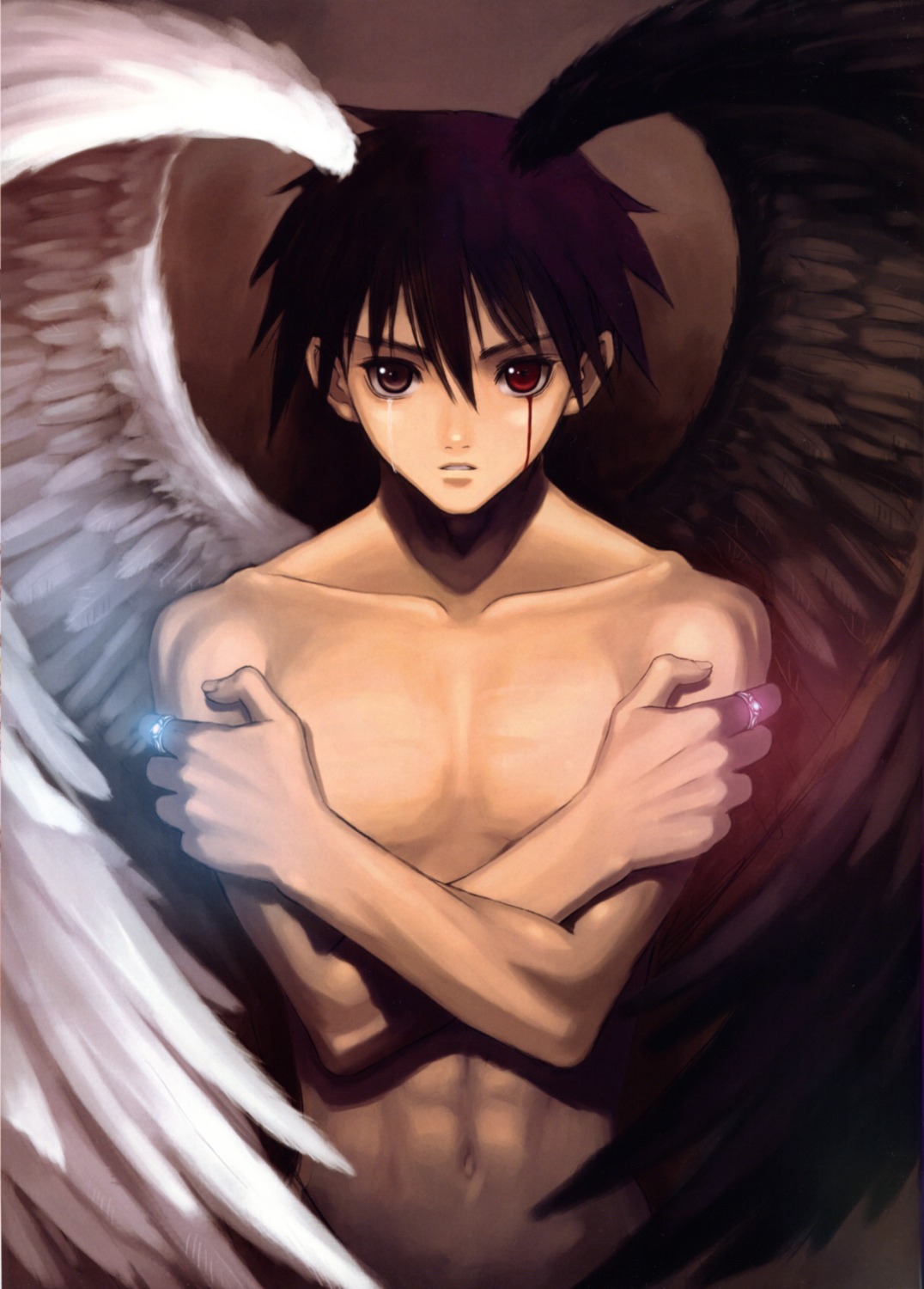 angel male shining_tears shining_world tony_taka wings