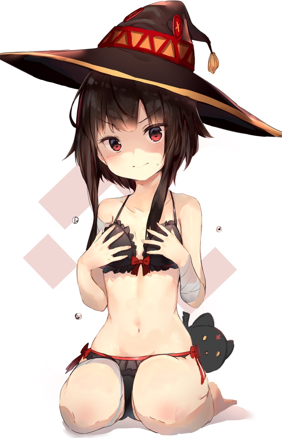 bandages bikini breast_hold chomusuke cleavage kono_subarashii_sekai_ni_shukufuku_wo! megumin ranf swimsuits witch