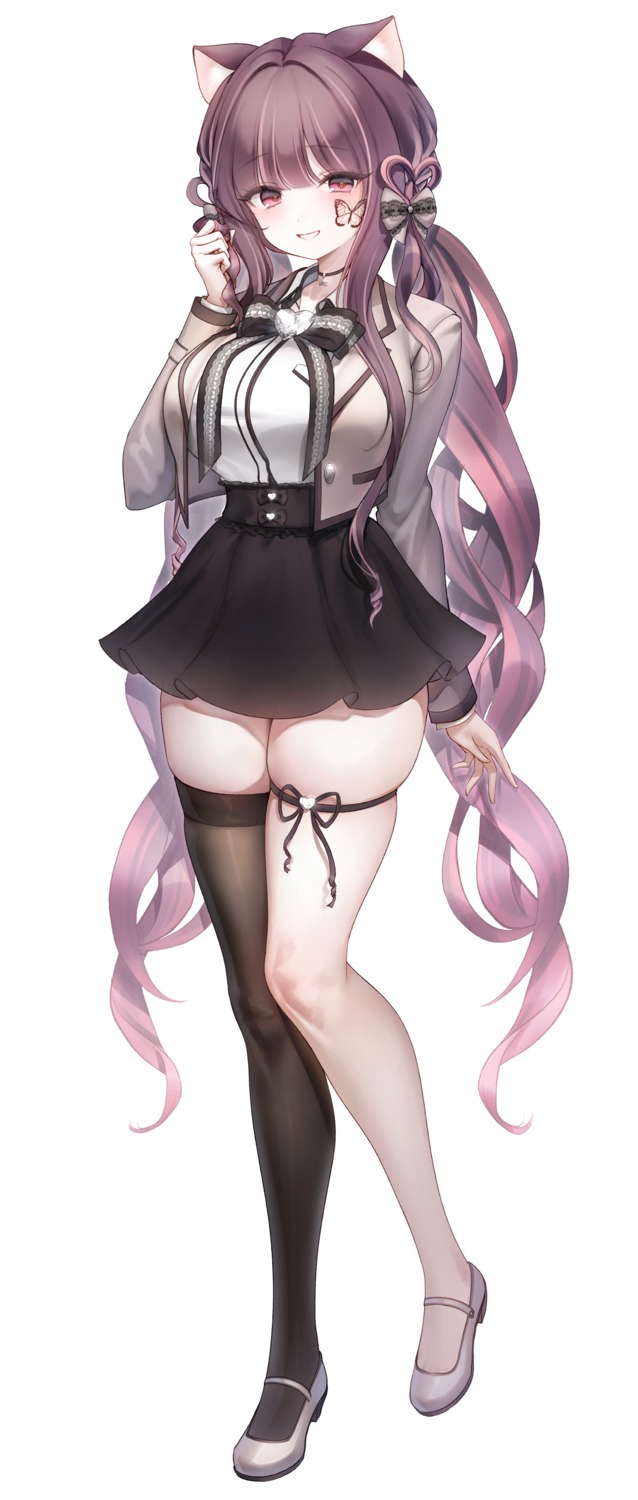 animal_ears garter nekomimi sul-lin-a tagme tattoo thighhighs