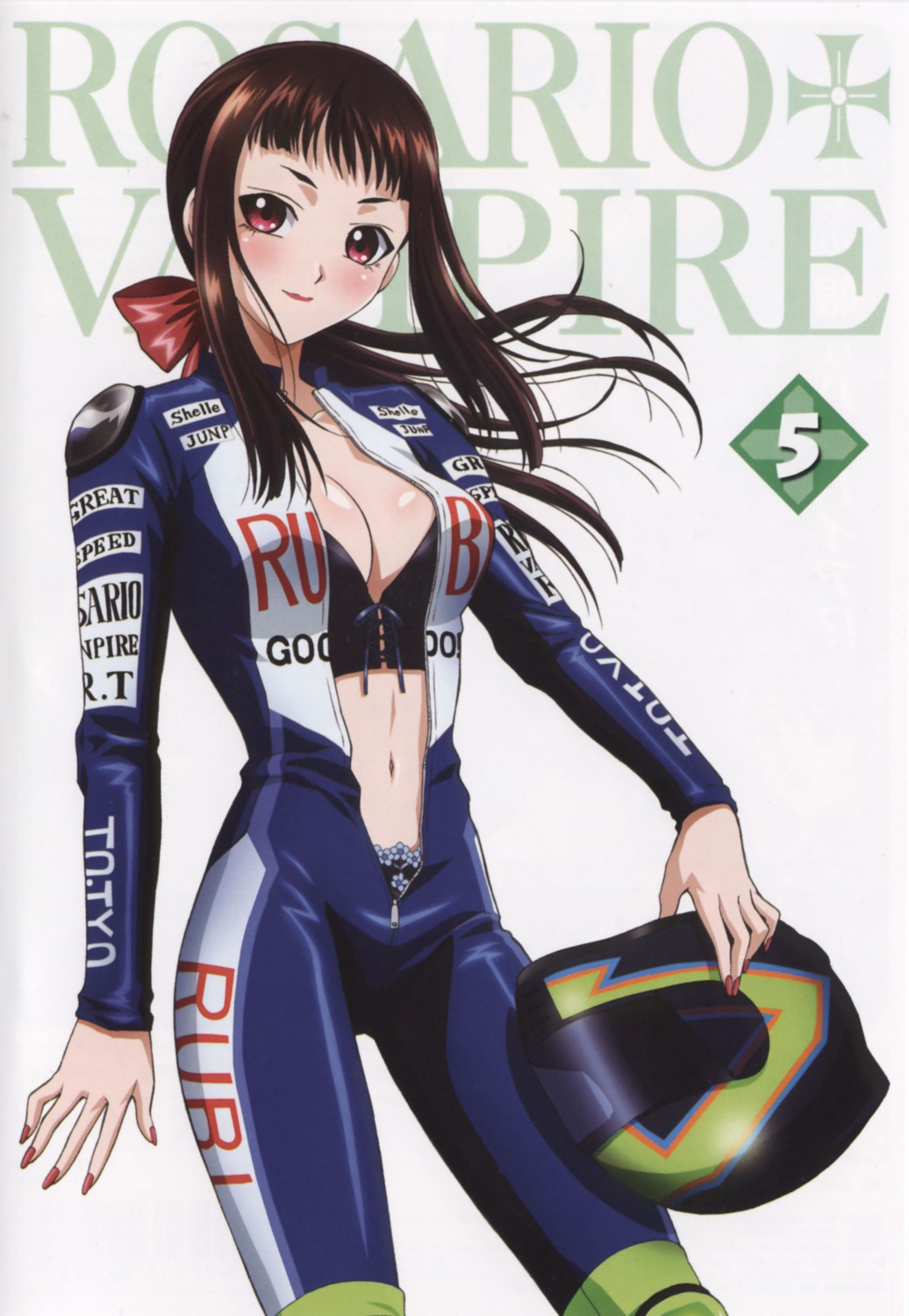 bodysuit cleavage disc_cover lingerie open_shirt pantsu rosario_+_vampire toujou_rubi