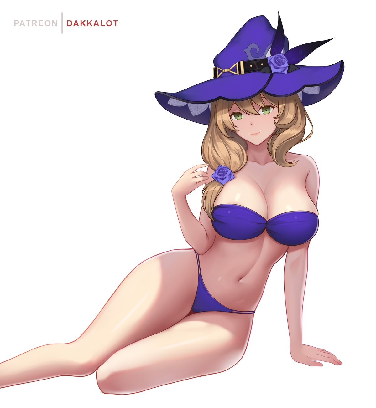 bikini dakkalot genshin_impact lisa_(genshin_impact) swimsuits witch