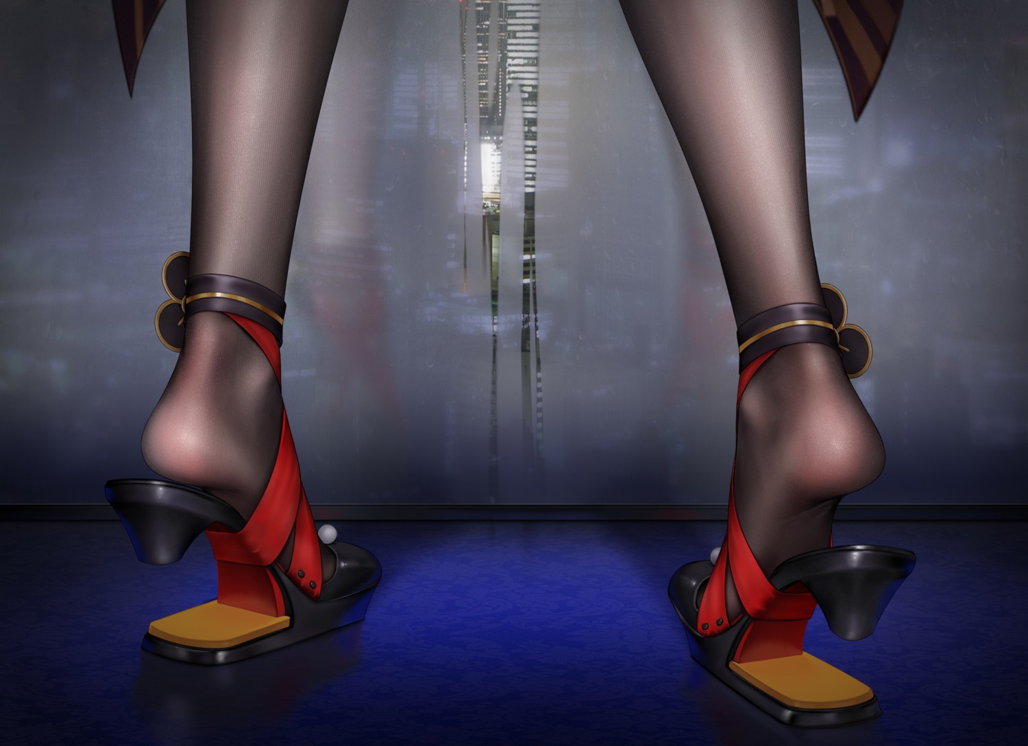 chiori genshin_impact heels pantyhose terebi_(shimizu1996)