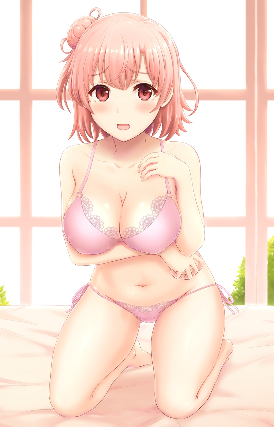 bra breast_hold inanaki_shiki pantsu string_panties yahari_ore_no_seishun_lovecome_wa_machigatteiru. yuigahama_yui