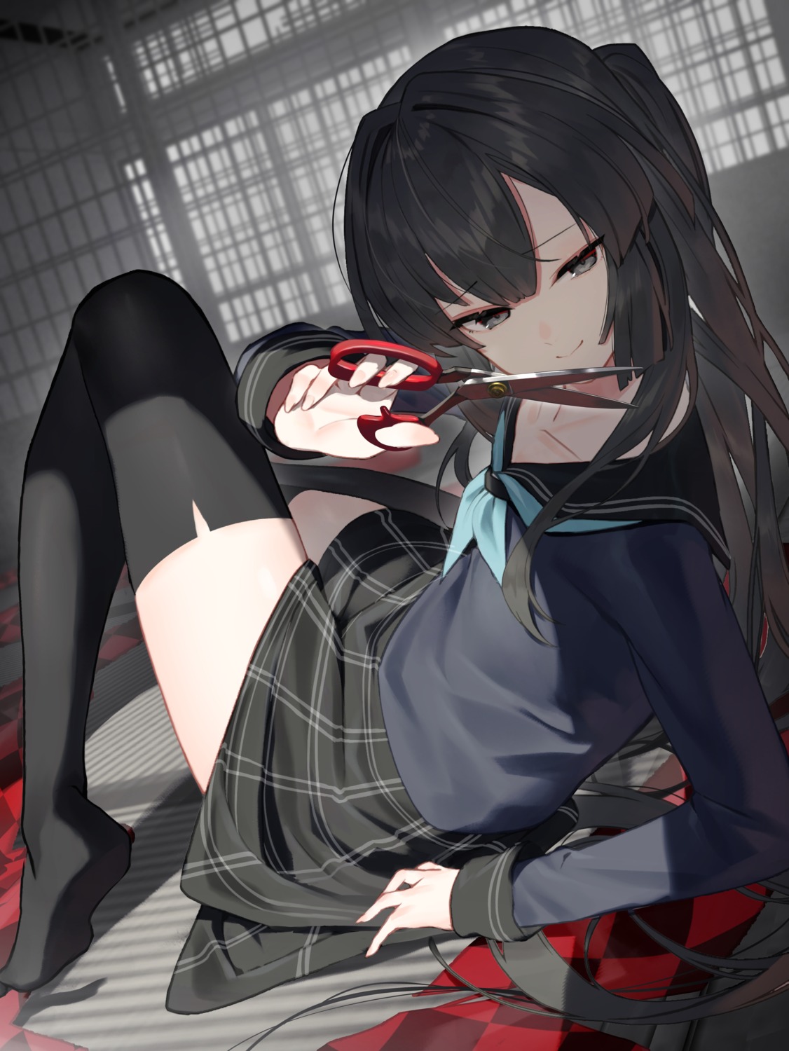 scottie seifuku skirt_lift thighhighs