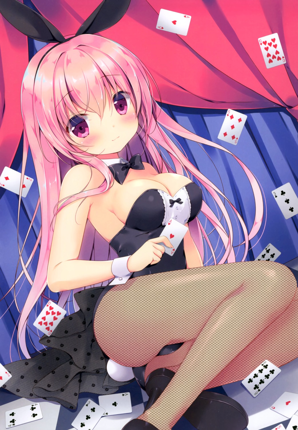 animal_ears bunny_ears bunny_girl canvas+garden cleavage fishnets heels miyasaka_miyu no_bra pantyhose tail